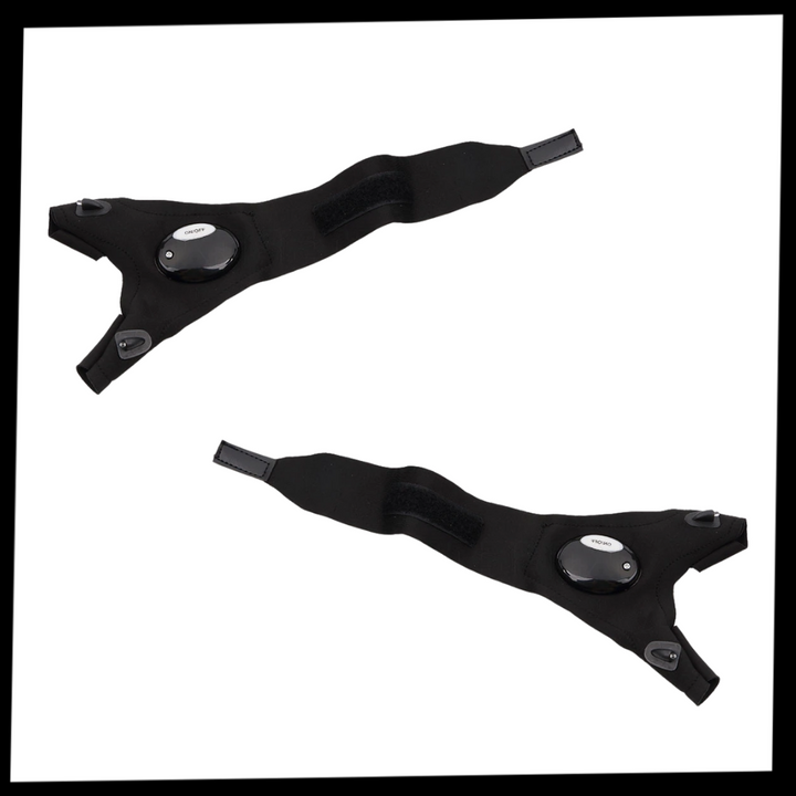 LED Work Gloves with Dual Finger Lights and Water Resistant Fabric