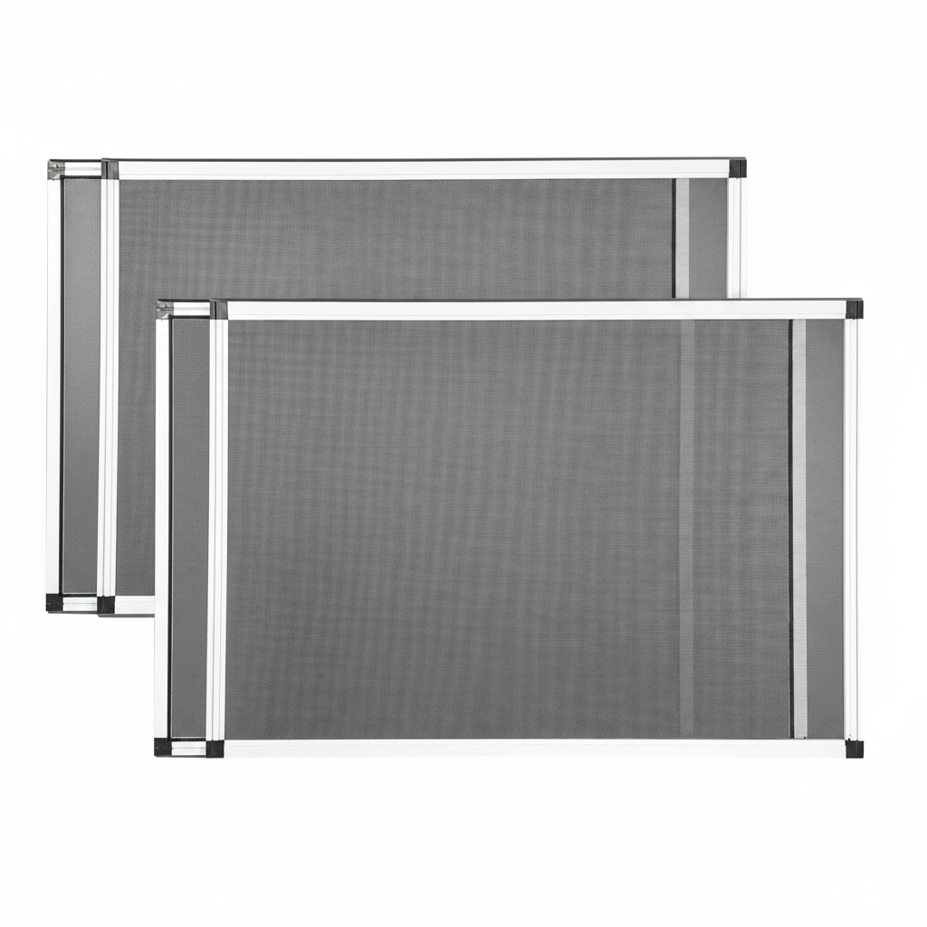 Expandable Window Screen with Fiberglass Mesh and Felt Seal, 2-Pack