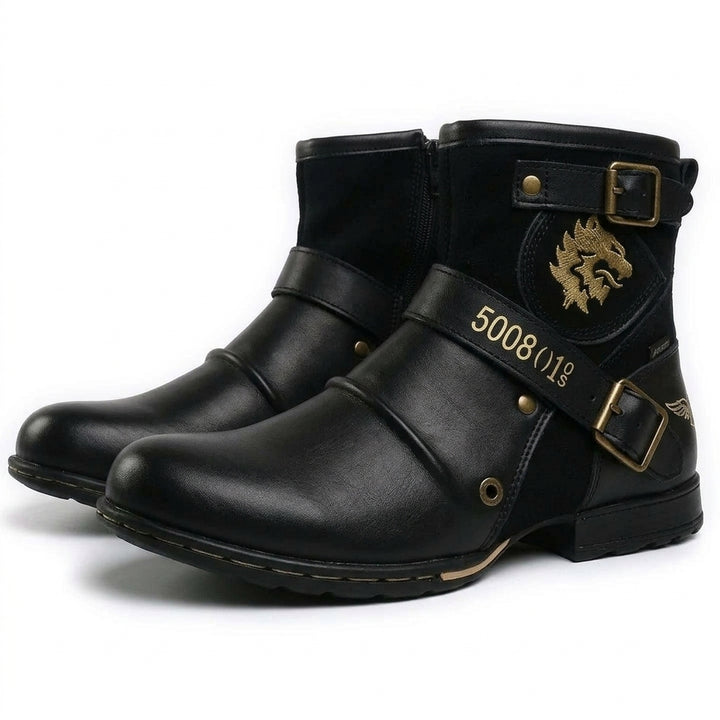 Masculine Heritage Buckle-Fastened Footwear and Mens Vintage Style Buckled Ankle Boots