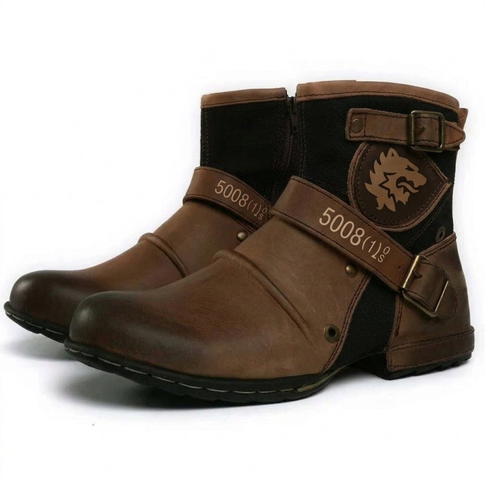 Masculine Heritage Buckle-Fastened Footwear and Mens Vintage Style Buckled Ankle Boots