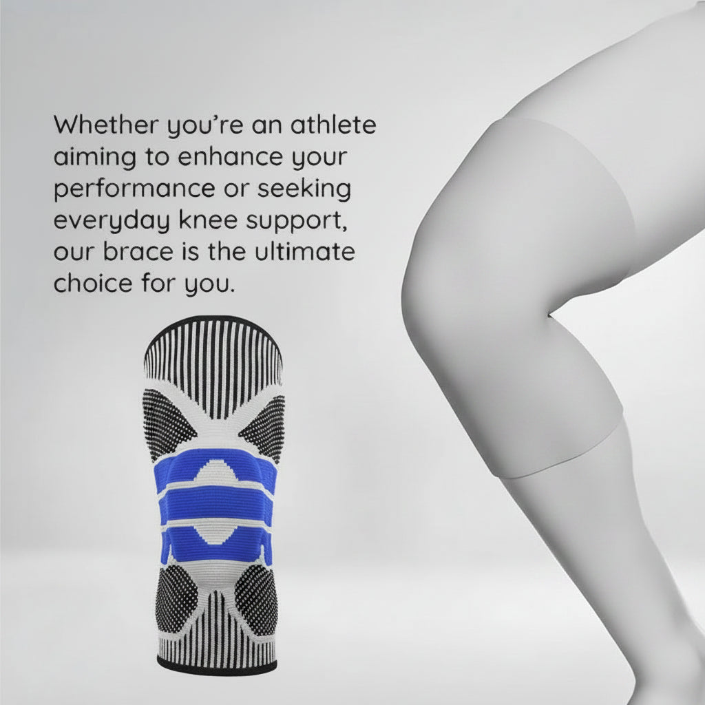 Knee Sleeve with Silicone Pad and Adjustable Straps, Low-Profile Breathable