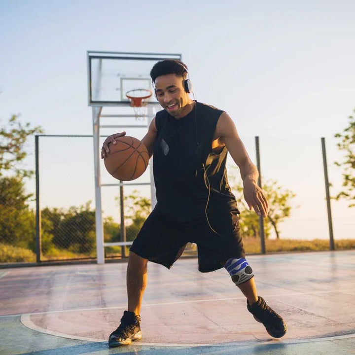 Knee Sleeve with Silicone Pad and Adjustable Straps, Low-Profile Breathable