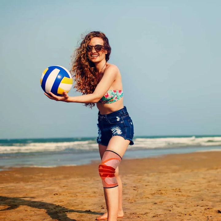 Knee Sleeve with Silicone Pad and Adjustable Straps, Low-Profile Breathable
