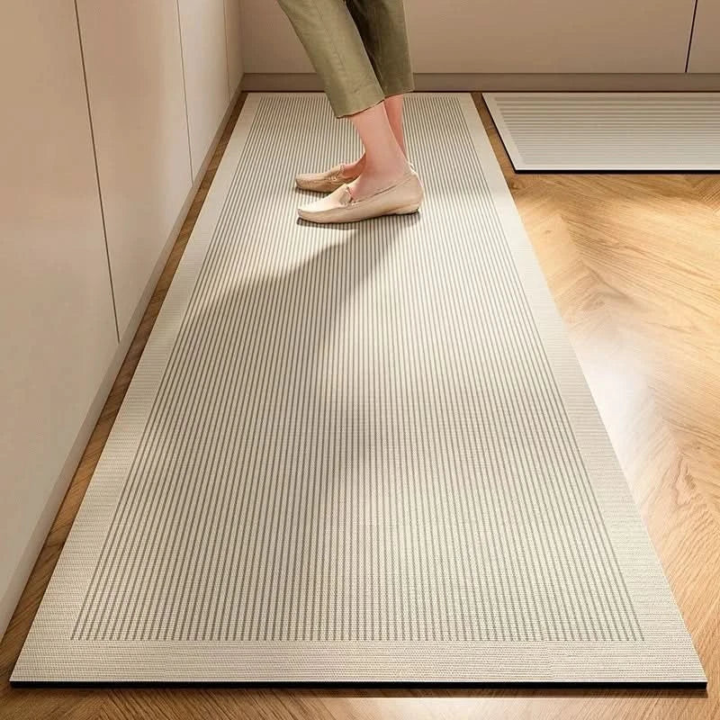 Cushioned Kitchen Floor Mat with Non-Slip Base and Mold Resistant Fabric