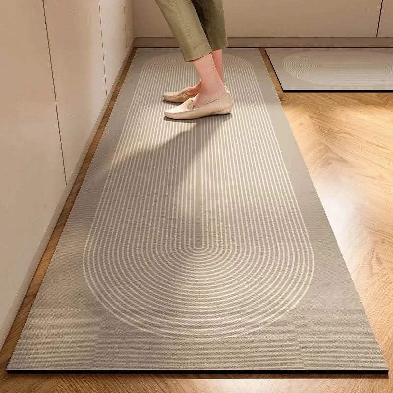 Cushioned Kitchen Floor Mat with Non-Slip Base and Mold Resistant Fabric