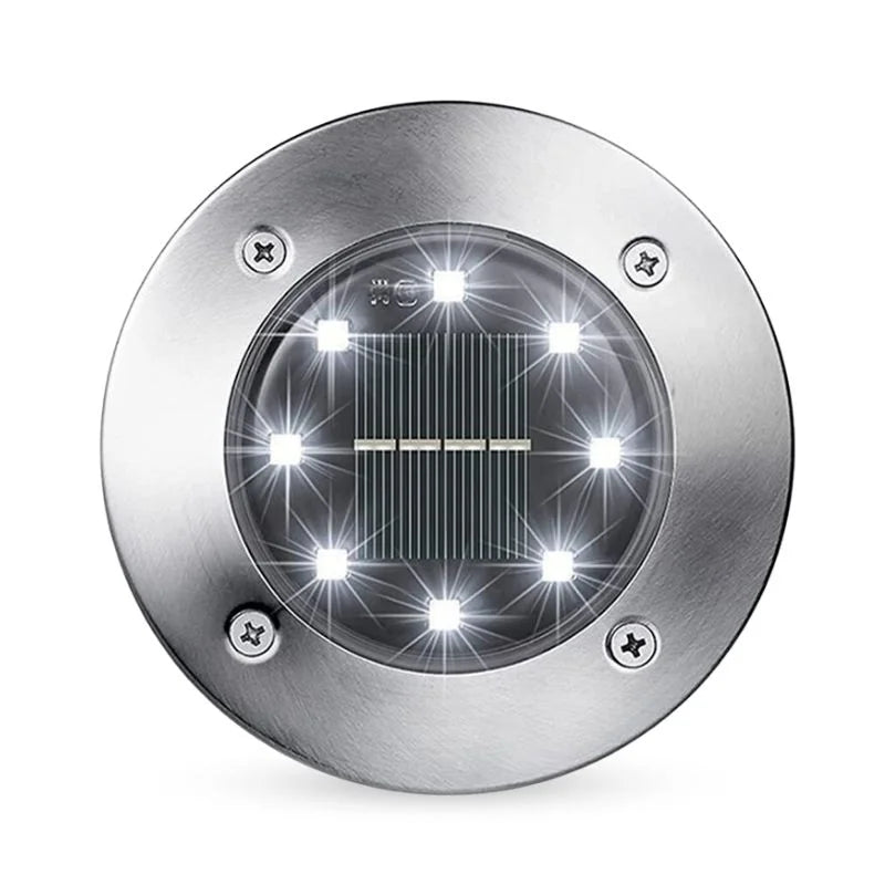 Solar Path Lights with Warm White LED and Rechargeable Battery, Stake or Surface Mount