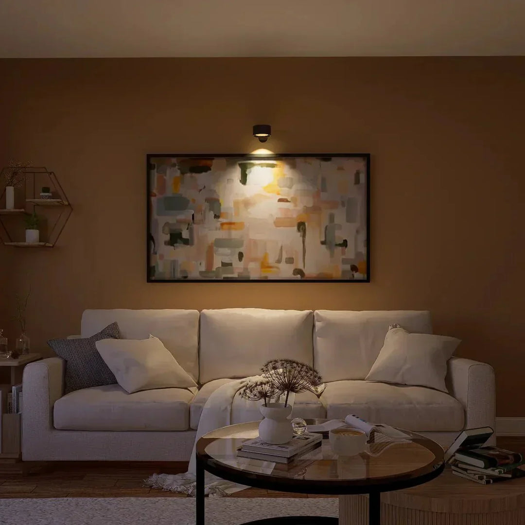 Cordless Magnetic Wall Lamp with 360° Rotation and Adjustable Brightness, 3 colour Temperatures