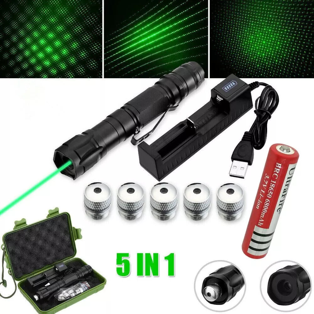 Green Laser Pointer with Rechargeable Battery and 2000 Meter Range