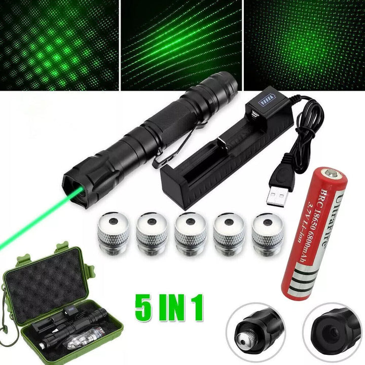 Green Laser Pointer with Rechargeable Battery and 2000 Meter Range