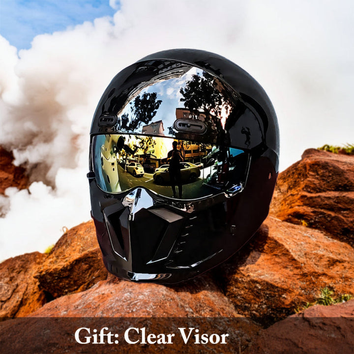 Retro Motorcycle Helmet with Adjustable Ventilation and Anti-Fog Visor