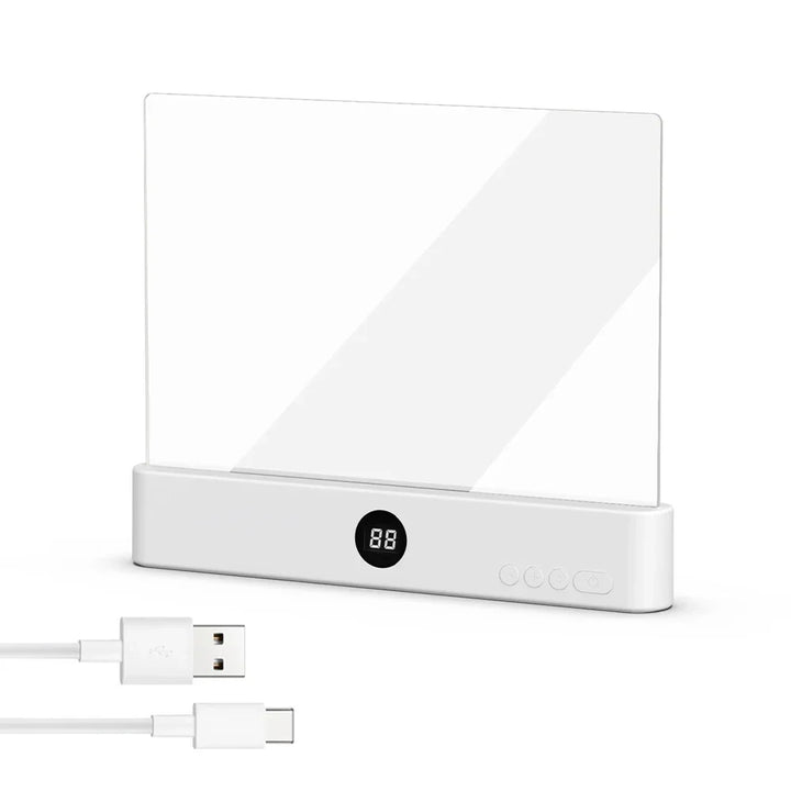 Rechargeable Clip-On Book Light with Flexible Neck and Soft LED, Travel Portable