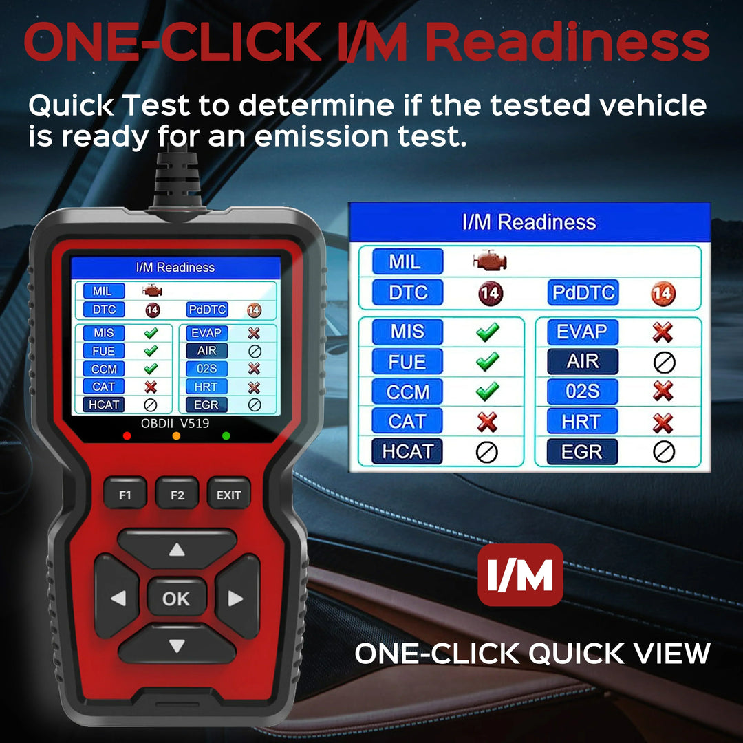 Diagnostic Code Reader with Live Data Monitoring and Freeze Frame for 1996 and Newer Vehicles