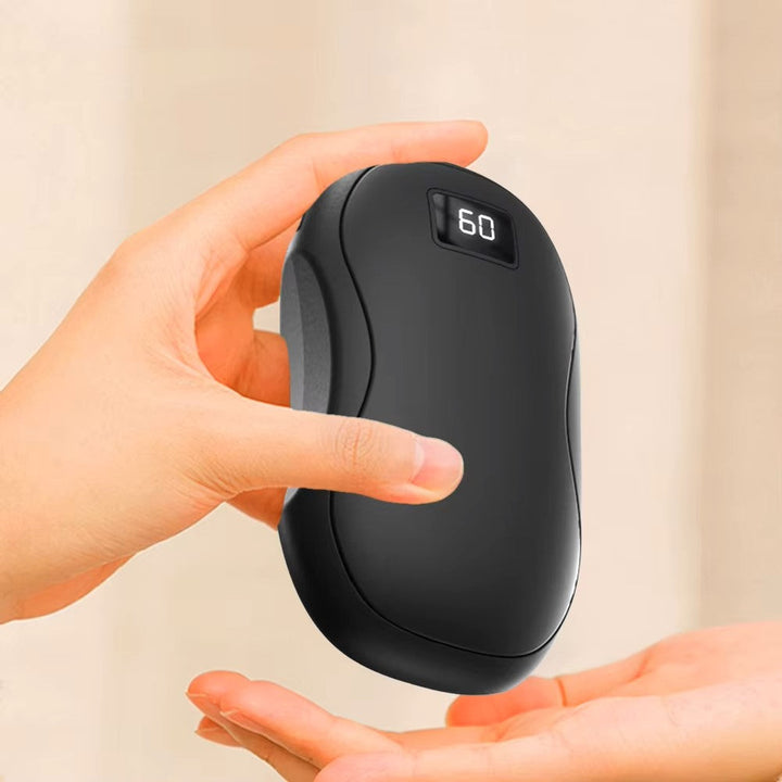 Portable Hand Warmer and Power Bank with Digital Display and Carbon Crystal Heating