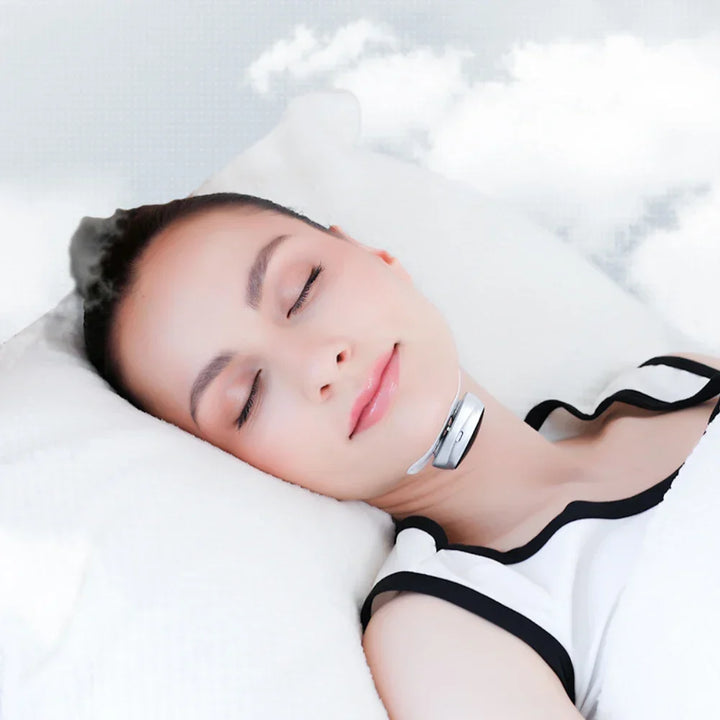 Anti-Snoring Device with Chin Pads and 10-Hour Battery, 3 Intensity Levels