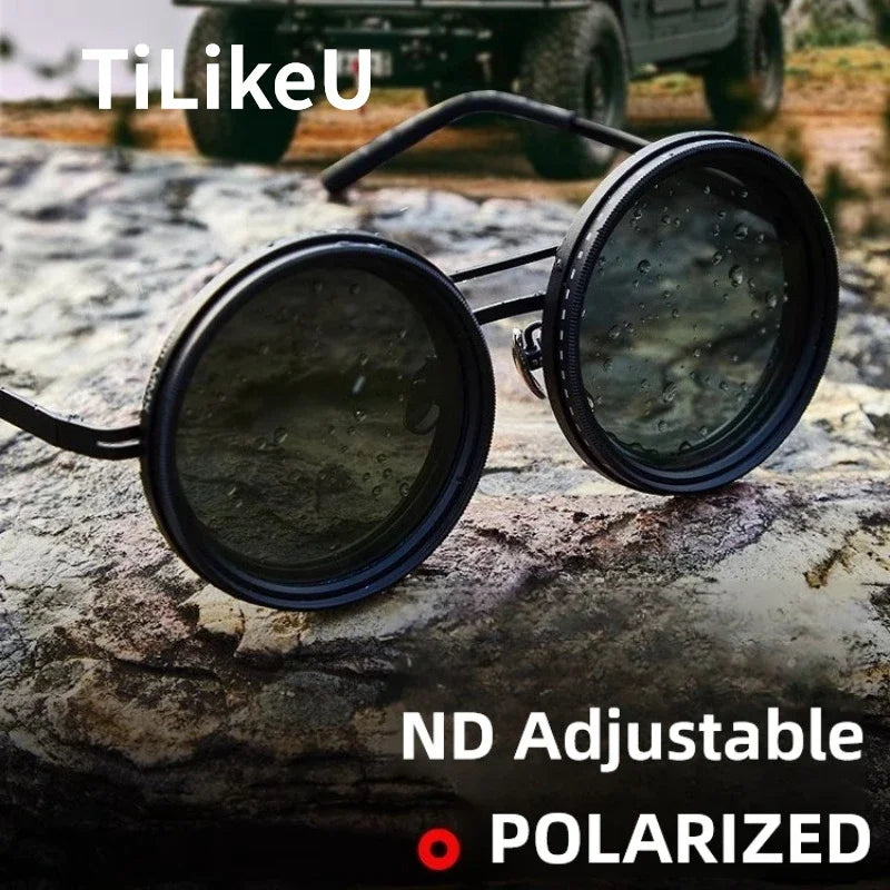 Polarized Sunglasses with Adjustable Dimming Control and UV400 Protection