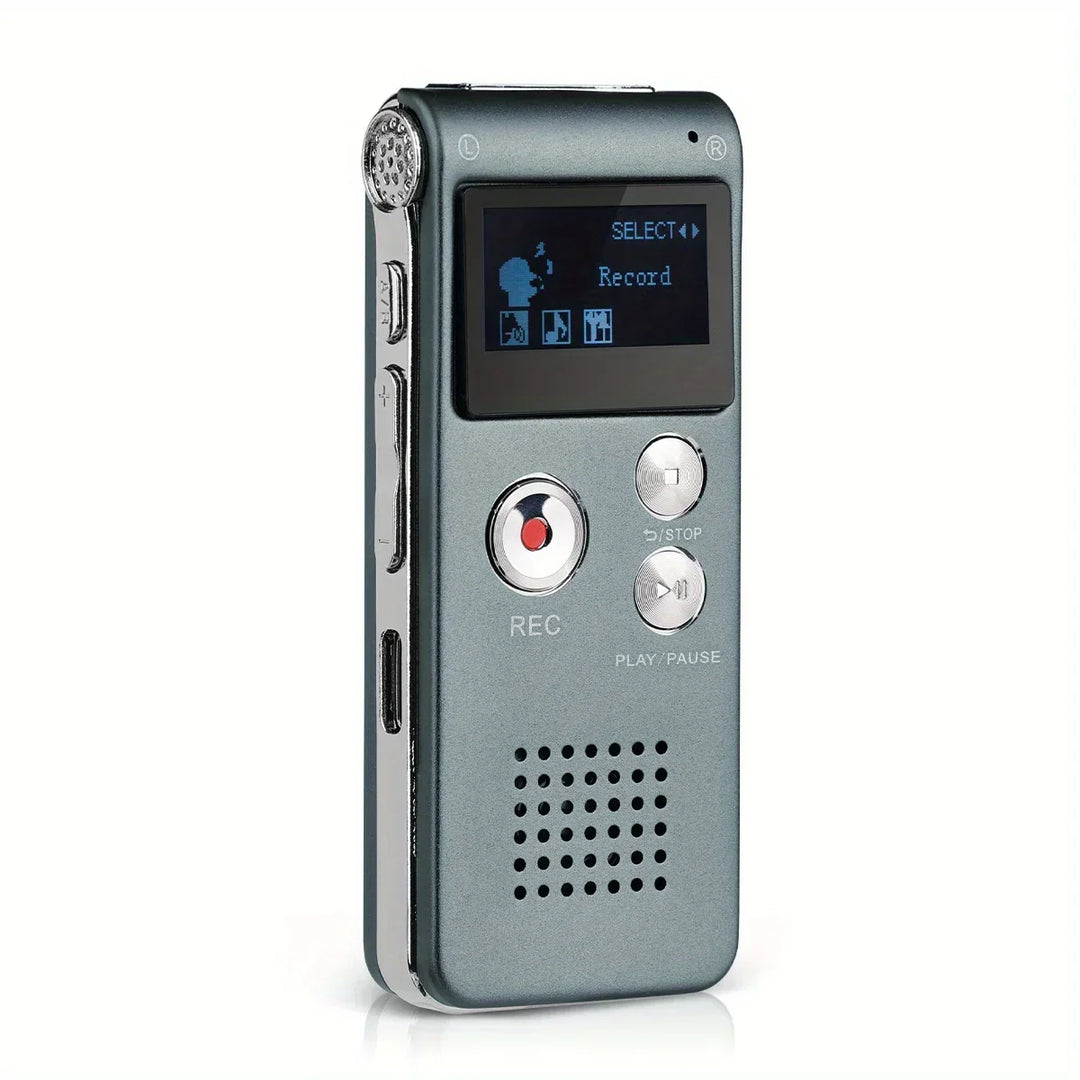 Portable Audio Recorder with WAV Playback and Compact Design