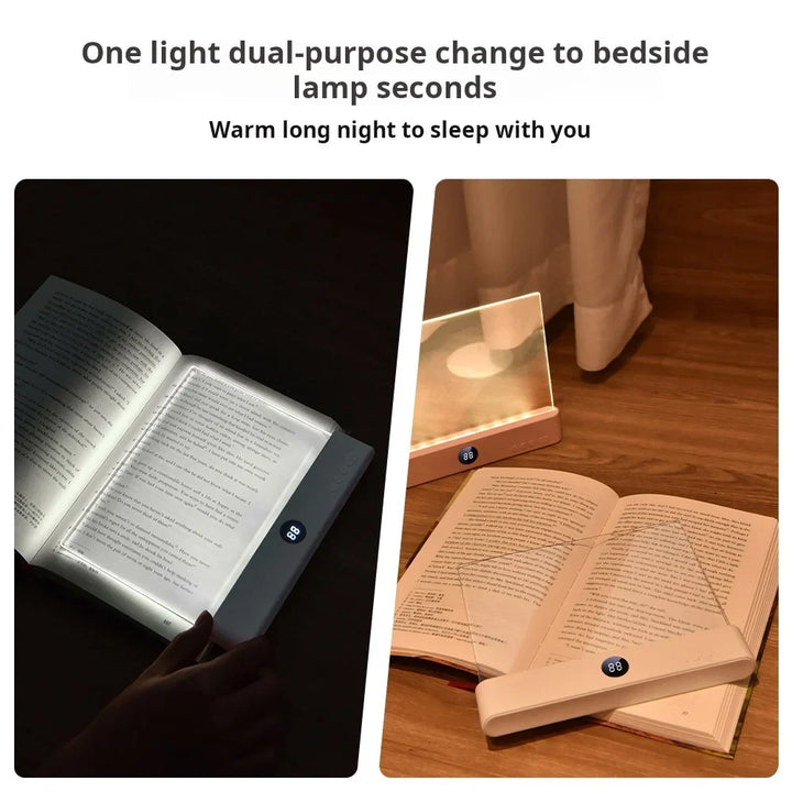 Rechargeable Clip-On Book Light with Flexible Neck and Soft LED, Travel Portable
