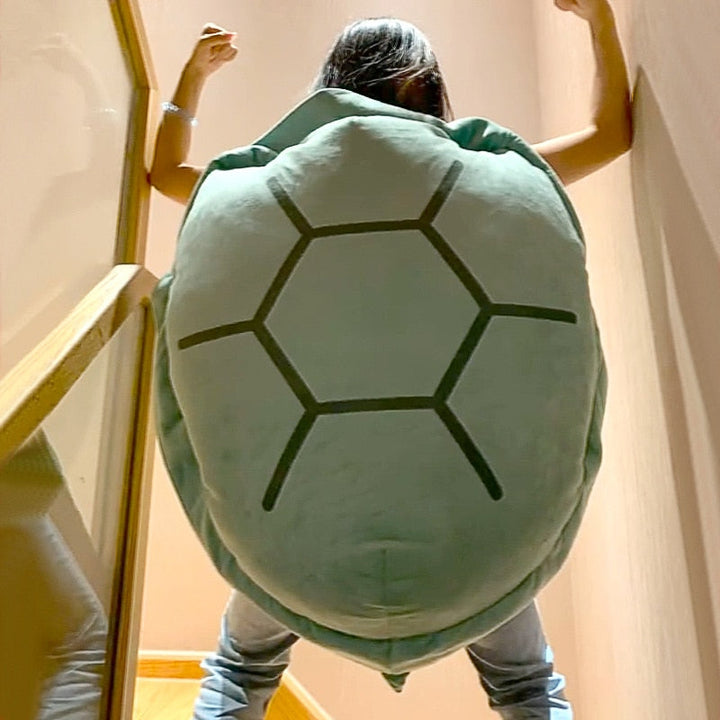 Turtle Shell Plush Pillow with Soft Cotton Cover and Supportive Filling