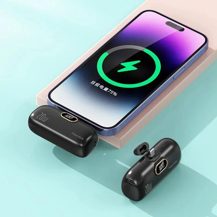 Portable Power Bank with LED Display and Dual Port Compatibility, 30000mAh