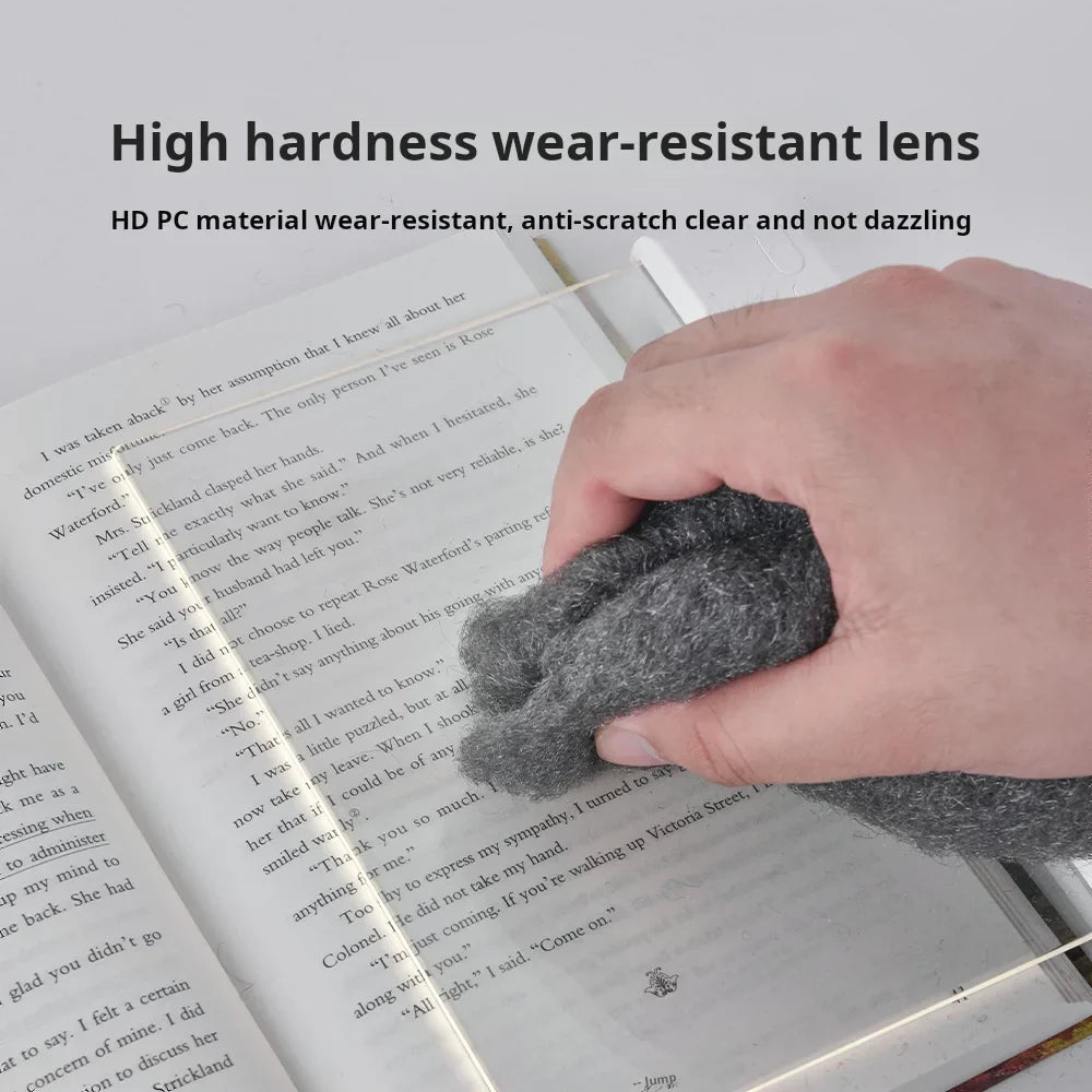 Rechargeable Clip-On Book Light with Flexible Neck and Soft LED, Travel Portable