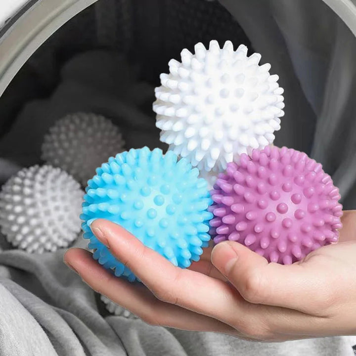 Reusable Dryer Balls with Textured Nubs and Fabric Separation, Set of 5