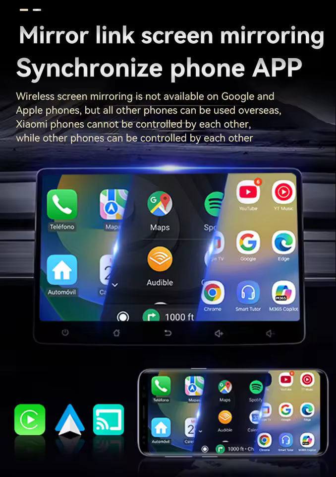 Wireless CarPlay Adapter with Android Auto and Screen Mirroring for Factory Wired Systems