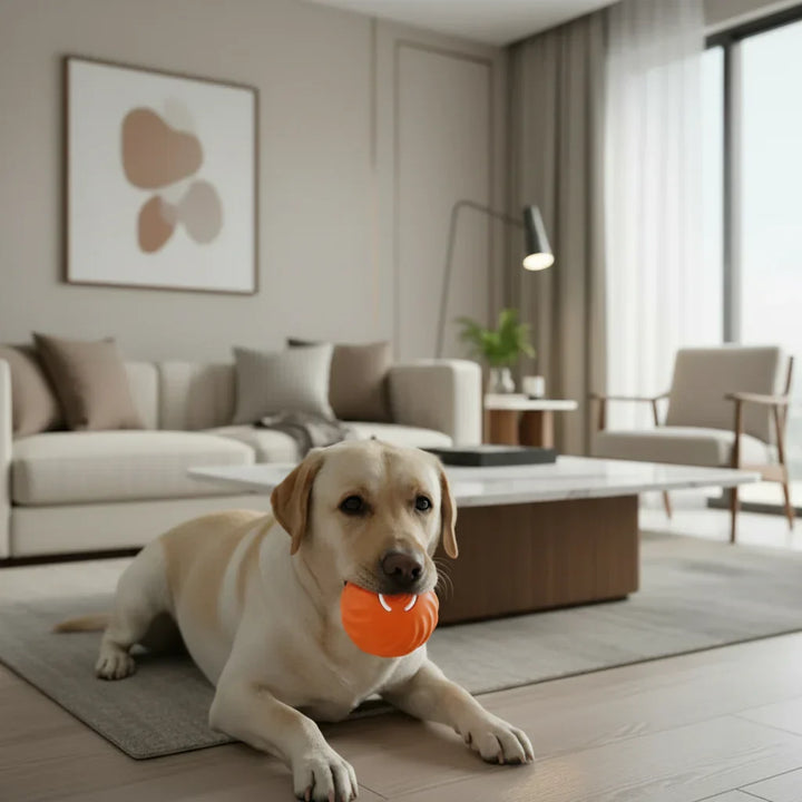 Automatic Moving Dog Ball with Rubber Exterior and 180-Minute Runtime