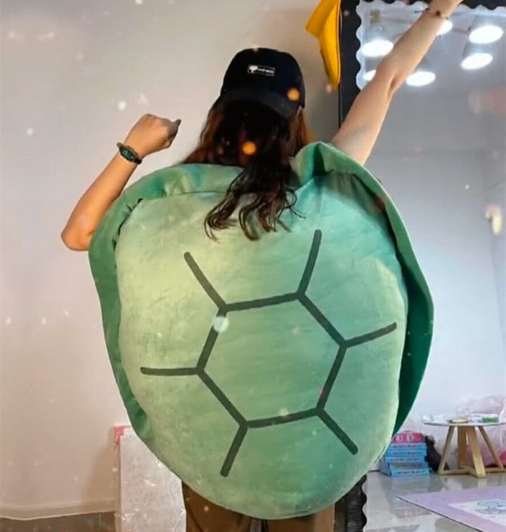 Turtle Shell Plush Pillow with Soft Cotton Cover and Supportive Filling