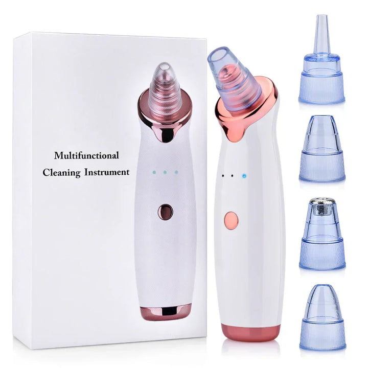 Electric Pore Vacuum Tool with Controlled Suction and Rechargeable Cable for Blackhead Extraction