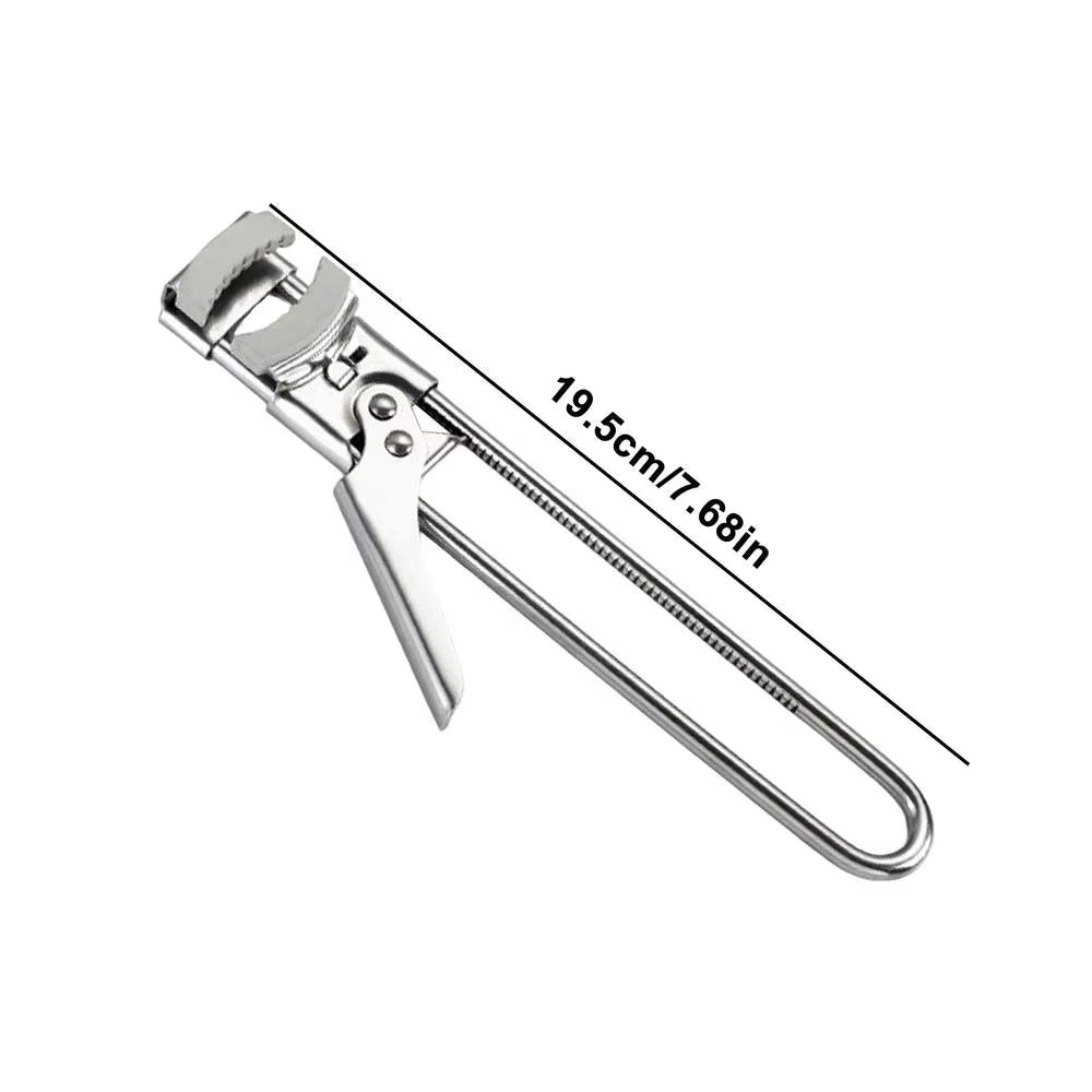 Jar Opener with Adjustable Sliding Gear and Steel Teeth, 1-4 Inch Lids