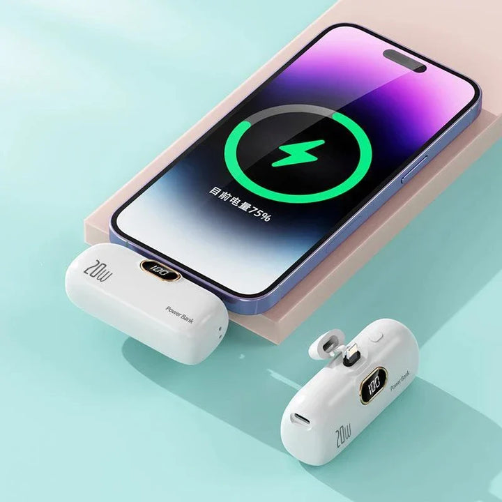 Portable Power Bank with LED Display and Dual Port Compatibility, 30000mAh