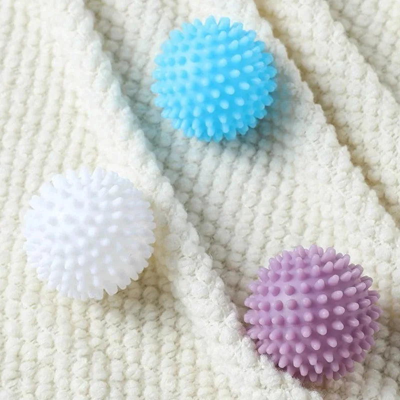 Reusable Dryer Balls with Textured Nubs and Fabric Separation, Set of 5
