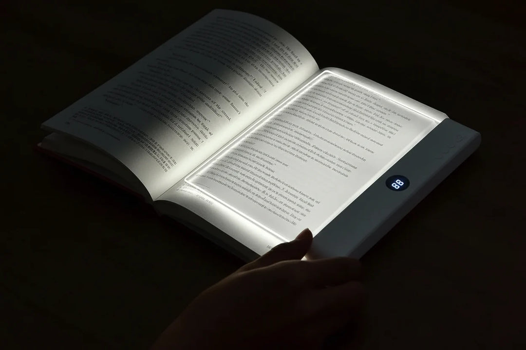 Rechargeable Clip-On Book Light with Flexible Neck and Soft LED, Travel Portable