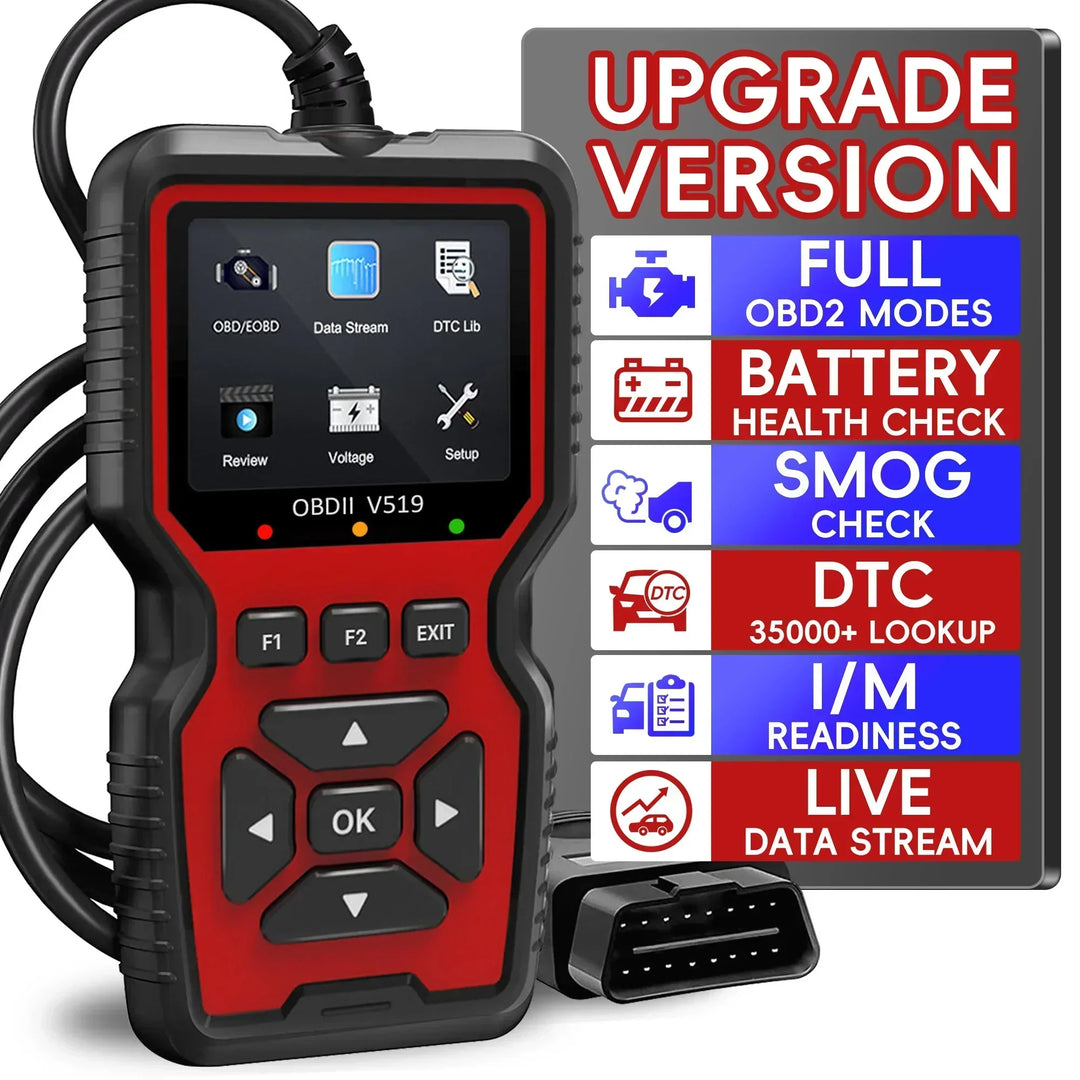 Diagnostic Code Reader with Live Data Monitoring and Freeze Frame for 1996 and Newer Vehicles