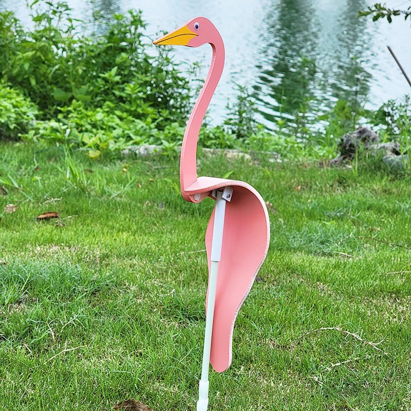 Spinning Bird Ornament with Stainless Steel Body and Swivel Hook for Gardens