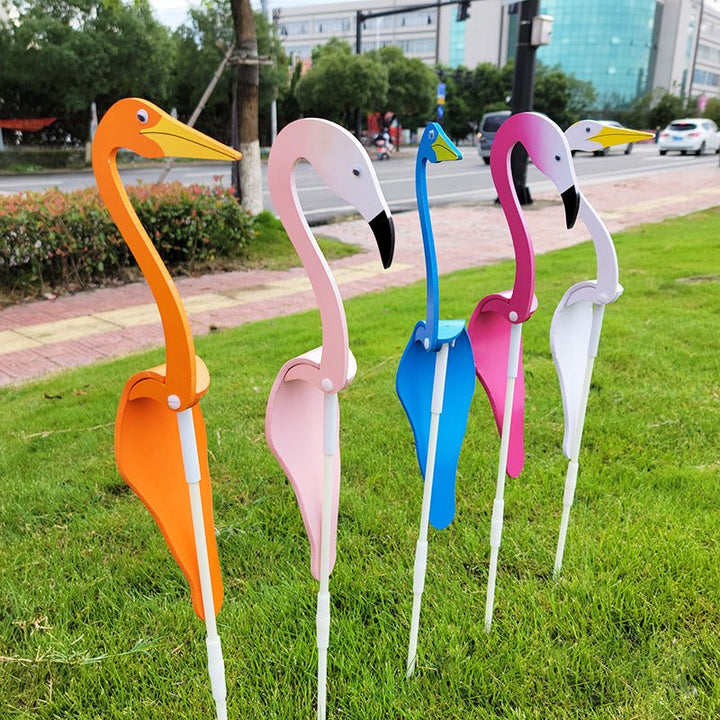 Spinning Bird Ornament with Stainless Steel Body and Swivel Hook for Gardens