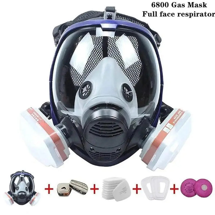 Full Face Respirator Mask with Silicone Seal and Anti-Fog Visor, 6000 Series Compatible