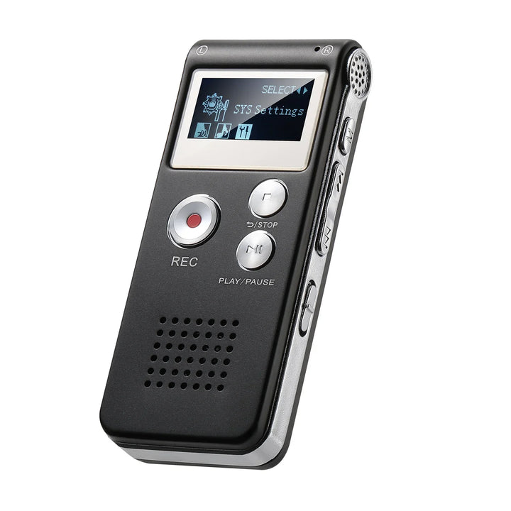 Portable Audio Recorder with WAV Playback and Compact Design