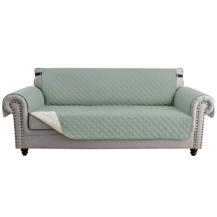 Reversible Sofa Cover for 3 Cushion Couch, Water Resistant Pet Protector with Elastic Straps