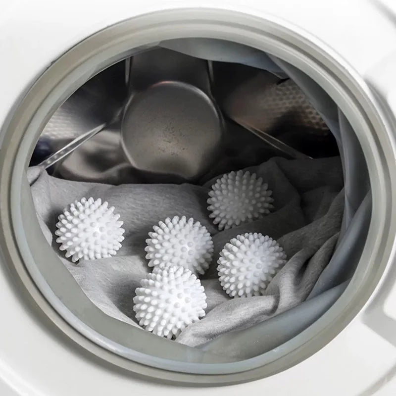 Reusable Dryer Balls with Textured Nubs and Fabric Separation, Set of 5