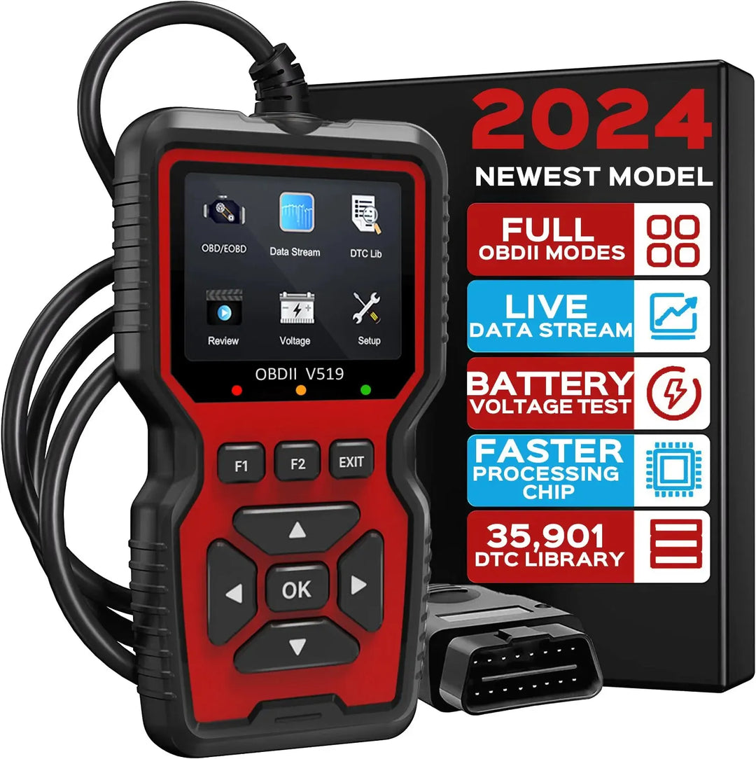 Diagnostic Code Reader with Live Data Monitoring and Freeze Frame for 1996 and Newer Vehicles