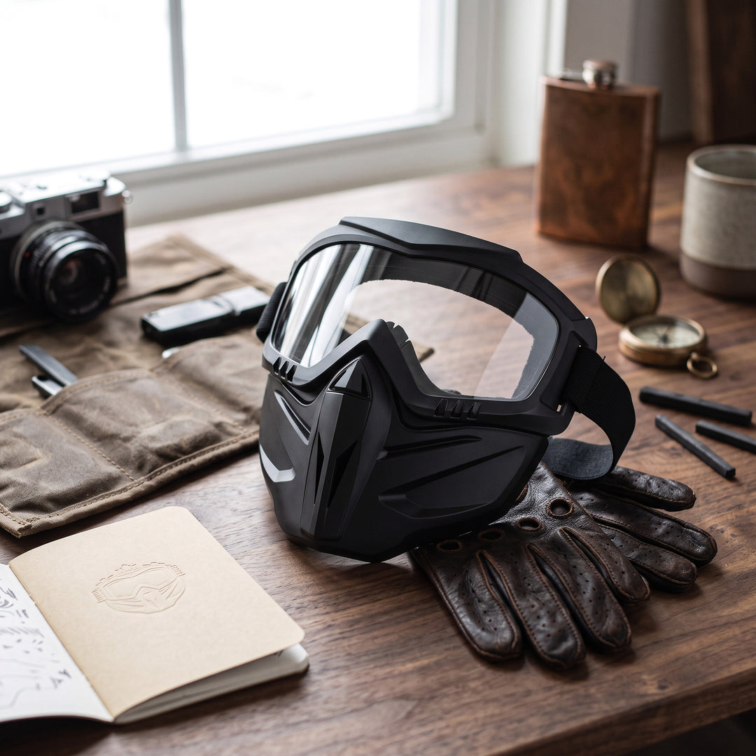 Full Face Goggle Mask with Detachable Goggles and Side Ventilation