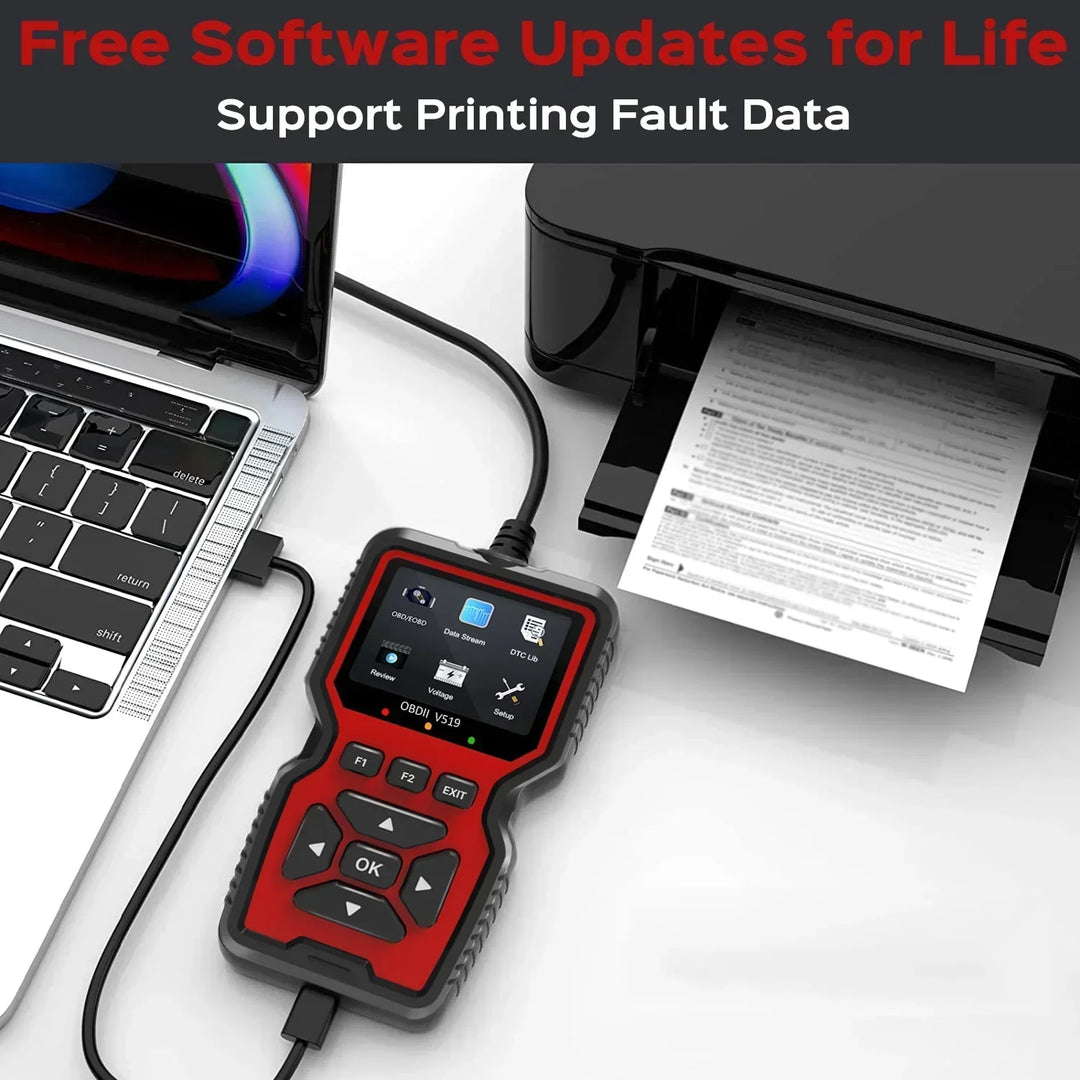 Diagnostic Code Reader with Live Data Monitoring and Freeze Frame for 1996 and Newer Vehicles