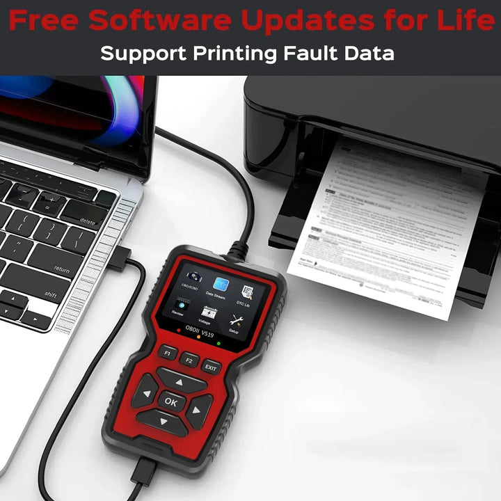 Diagnostic Code Reader with Live Data Monitoring and Freeze Frame for 1996 and Newer Vehicles