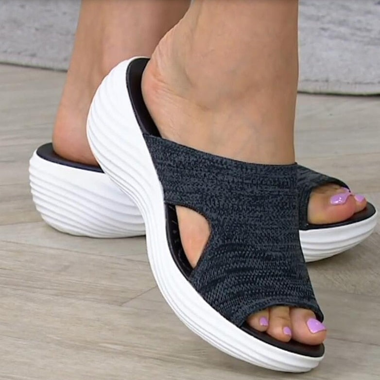 Womens Arch Support Sandals, Memory Foam Midsole and Non-Slip Outsole