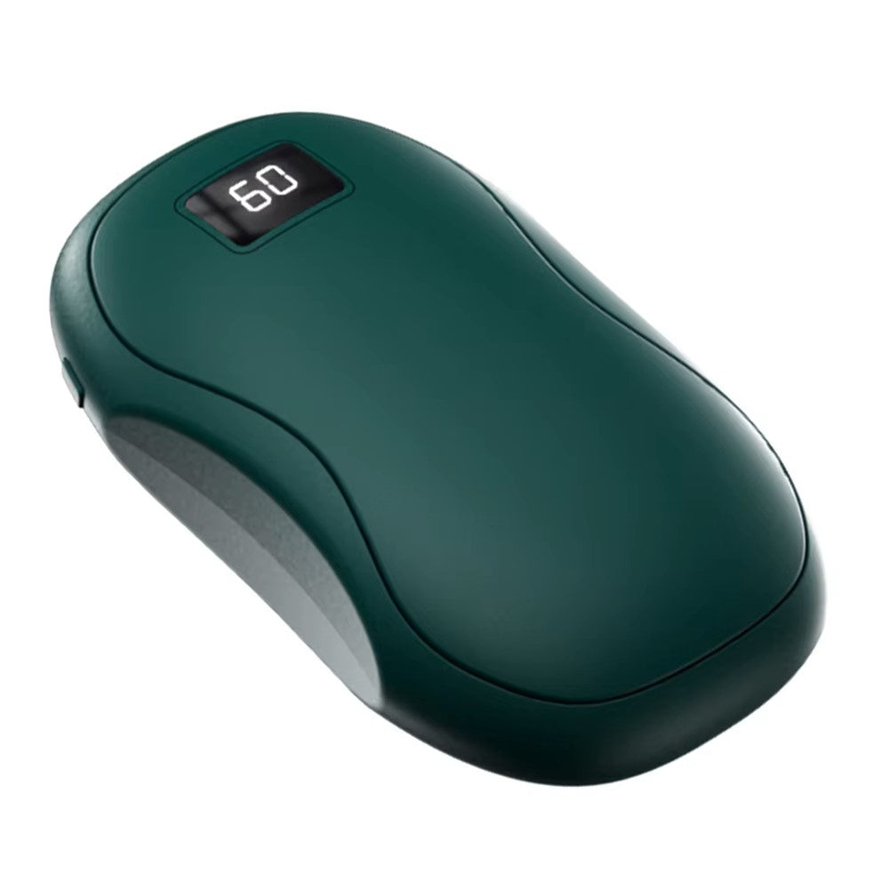 Portable Hand Warmer and Power Bank with Digital Display and Carbon Crystal Heating