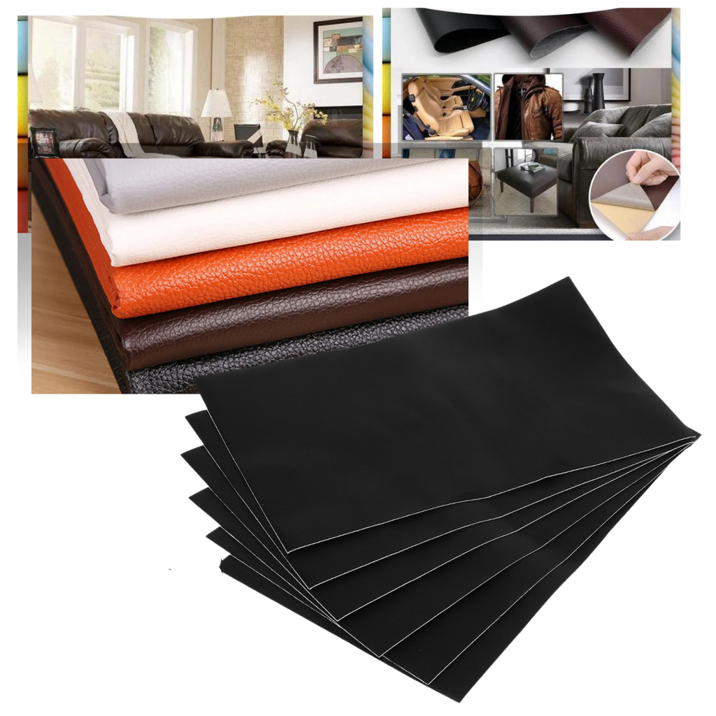 Adhesive Upholstery Repair Patch with Self-Stick Backing and Water Resistant Surface