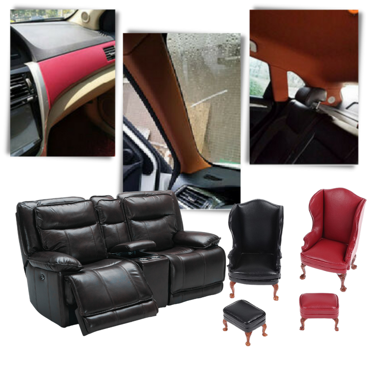 Adhesive Upholstery Repair Patch with Self-Stick Backing and Water Resistant Surface