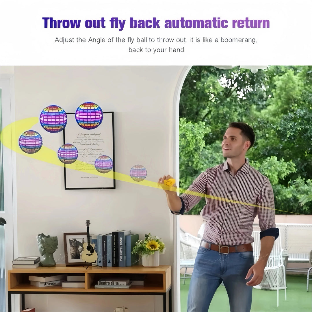 Hand-Controlled Flying Spinner with 360° Gyroscope and Multicolour LED Lights