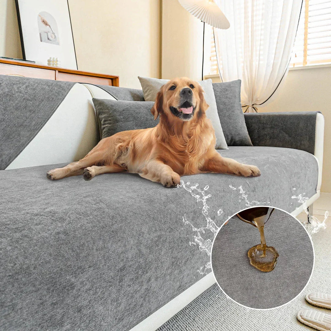 Scratch Resistant Sofa Cover with Recyclable Fabric and Machine Washable Design